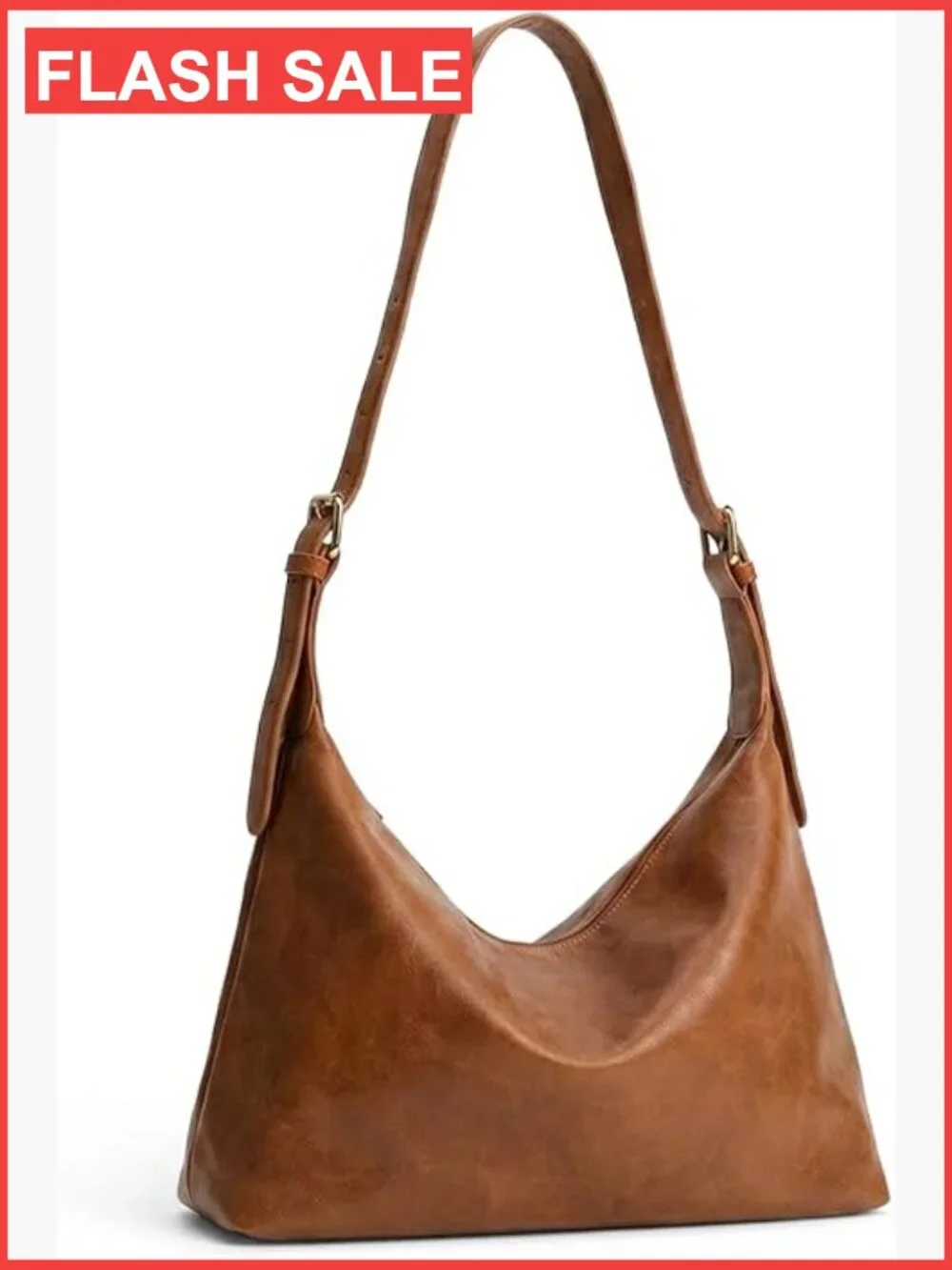 Slouchy Hobo Bag - Crossbody Shoulder Purse - Soft Vegan Leather with